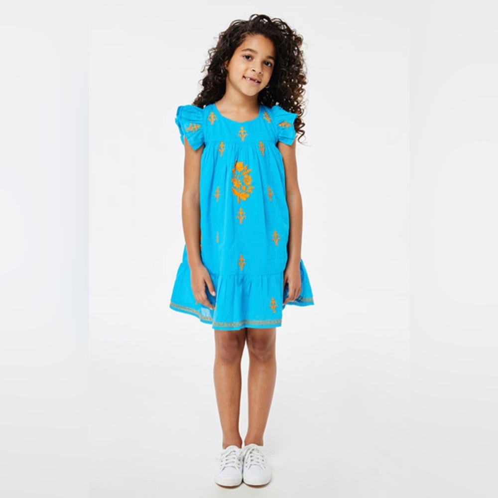 Roller Rabbit Paraiso Girls Aimee Dress Turquoise Dress